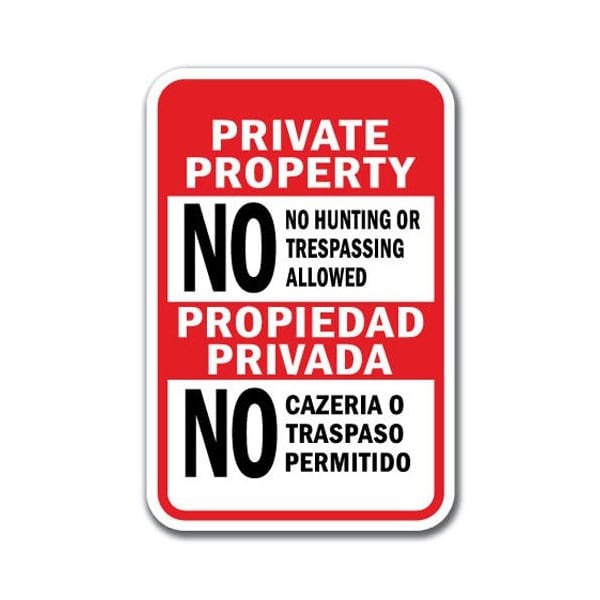 Signmission Safety Sign, 12 in Height, Aluminum, Private Prop - P P Caze A-1218 Private Prop - P P Caze - main